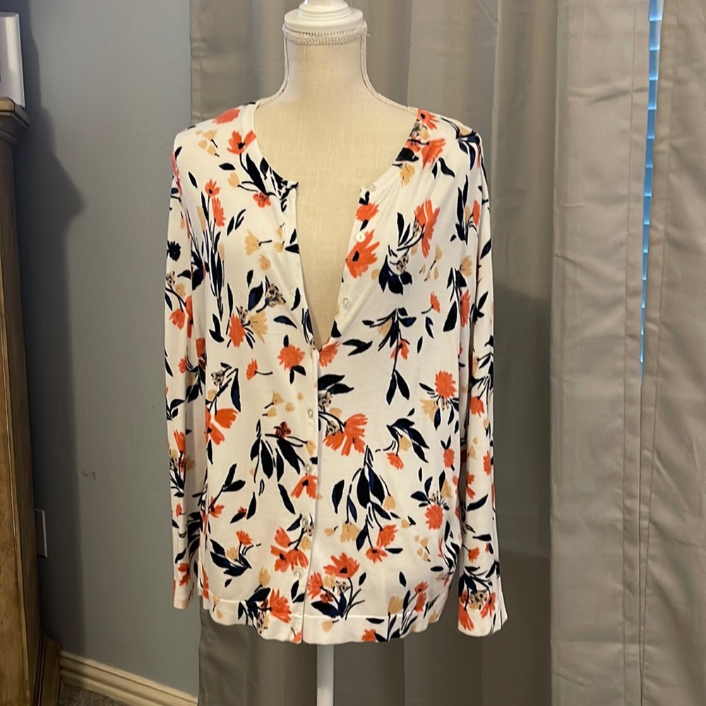 Croft & Barrow Floral Cardigan